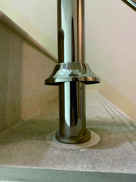 Stainless steel railing economical fixed seat and cover